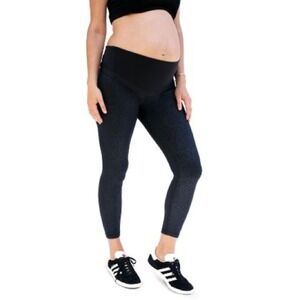 Ingrid‎ & Isabel Active Maternity Leggings XS Black Stretch Crossover Panel NWT